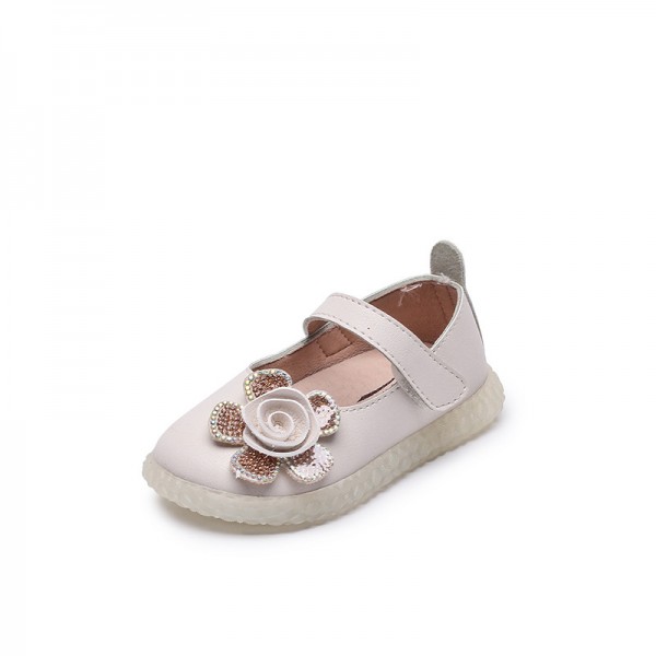 Girl's shoes princess shoes candy transparent sole autumn 2020 new flower shoes Doudou shoes