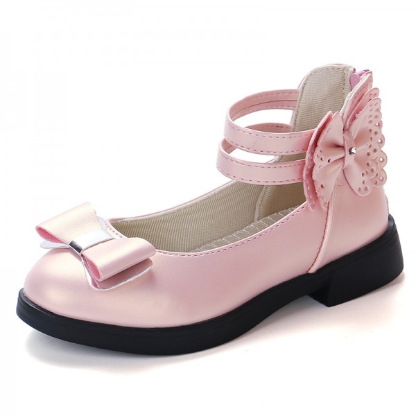 Foreign trade children's shoes 2020 autumn new children's princess shoes bowknot girl's single shoes