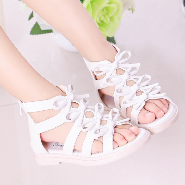 Girls' summer new children's sandals women's Roman shoes princess shoes girls' middle and big children's Korean summer soft soled shoes
