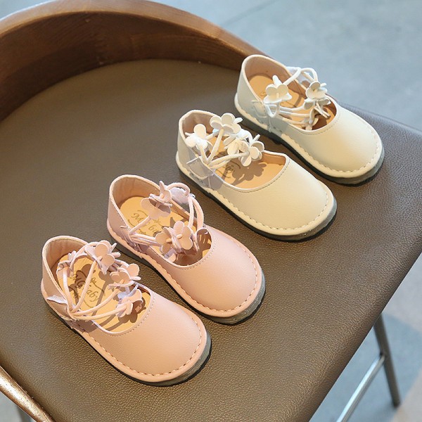 2021 new children's spring single shoes Korean baby fashion shoes casual shoes little girl soft sole princess shoes