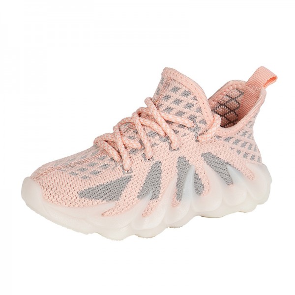 Girls' shoes spring 2021 single shoes children's mesh shoes breathable mesh sports shoes boys' coconut daddy shoes spring and Autumn