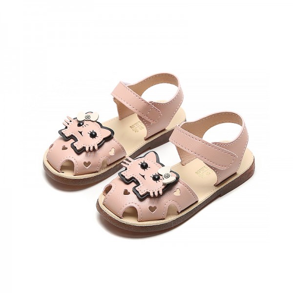 Girls' sandals 2020 new cartoon Baotou beach shoes for middle and small children