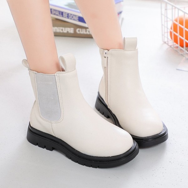 Spot Zhenyi 2020 winter women's leather casual shoes Velcro single boots antiskid children's leather boots origin source