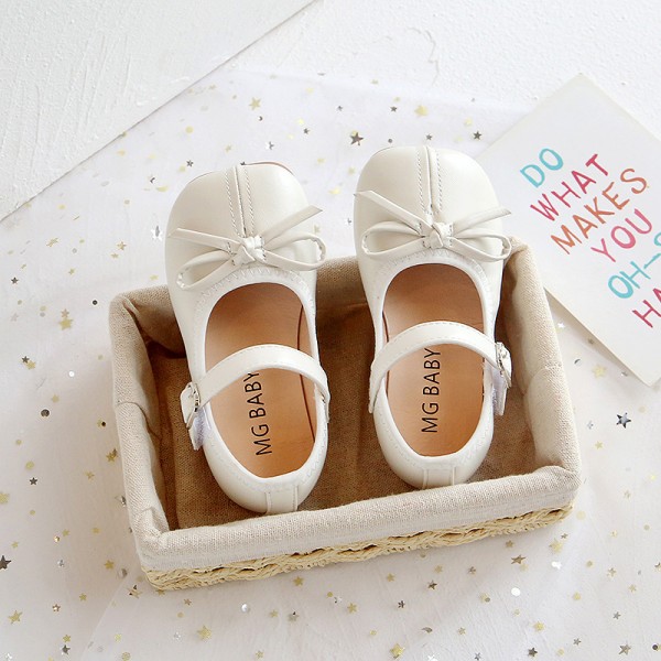 Girl's bow princess shoes 2021 summer fashion single shoes girl's soft soled shoes grandma shoes fashion