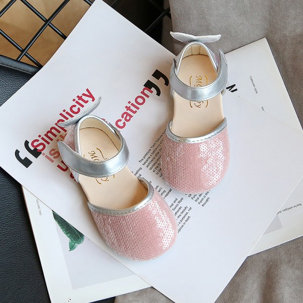 2020 new children's shoes Girls Princess Shoes Korean shoes children's soft bottom bow casual shoes