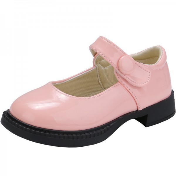 Zhenyi autumn 2020 women's super fiber leather student shoes children's shoes Velcro breathable children's shoes