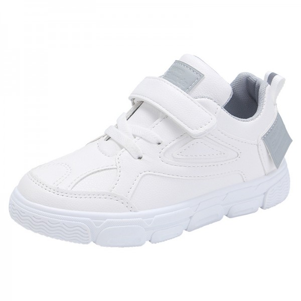 Zhenyi autumn 2020 neutral artificial leather leisure children's sports shoes Velcro waterproof children's shoes factory direct sales