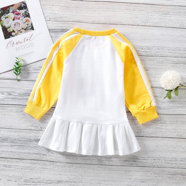 EW foreign trade children's clothing autumn 2020 new girls' Korean digital printing long sleeve dress T48