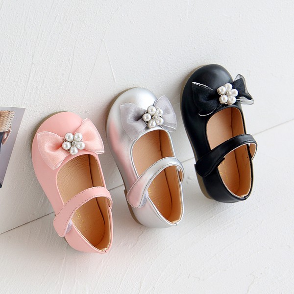 Bowknot girl's shoes princess shoes spring and summer 2020 Doudou shoes Soft Sole Baby Shoes Korean single shoes