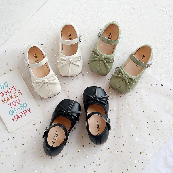 Girl's bow princess shoes 2021 summer fashion sing...