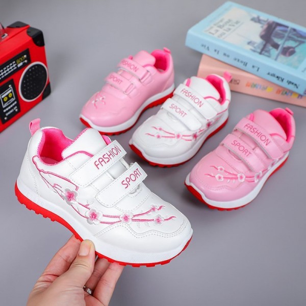 Spot autumn 2020 neutral artificial leather cute children's sports shoes Velcro waterproof children's shoes origin source