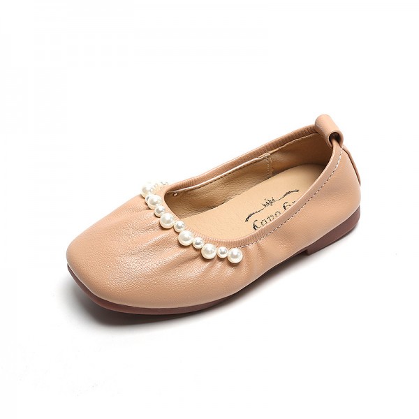 Girls' shoes 2021 spring and autumn new children's shoes soft soled Velcro Doudou shoes elegant princess shoes