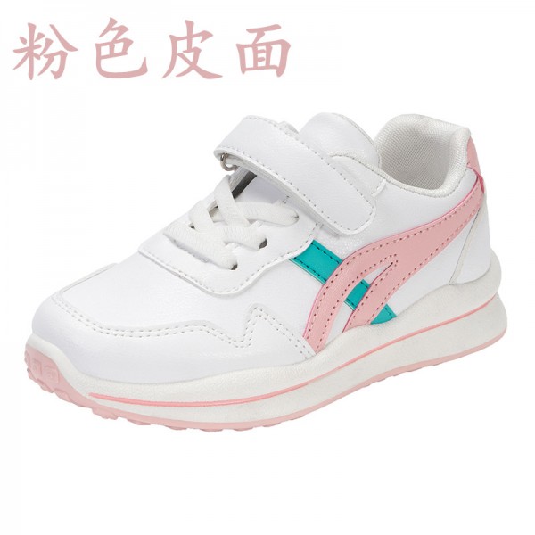 Zhenyi 2021 spring neutral artificial Pu leisure children's sports shoes Velcro breathable children's shoes factory direct sales