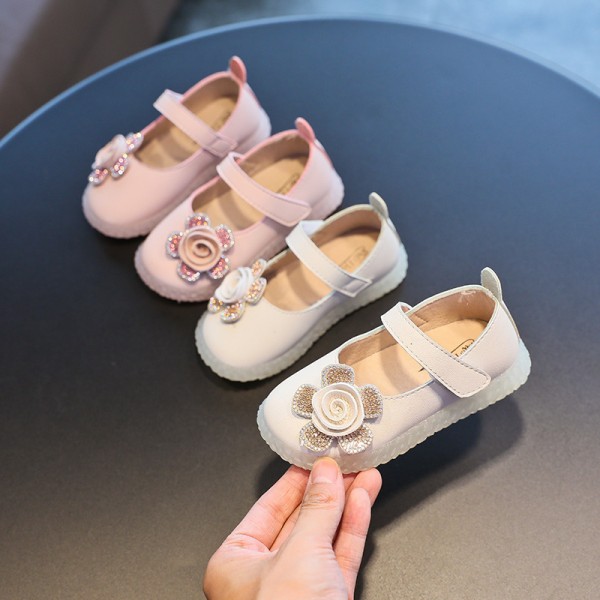 Girl's shoes princess shoes candy transparent sole...