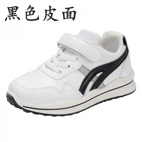 Zhenyi 2021 spring neutral artificial Pu leisure children's sports shoes Velcro breathable children's shoes factory direct sales
