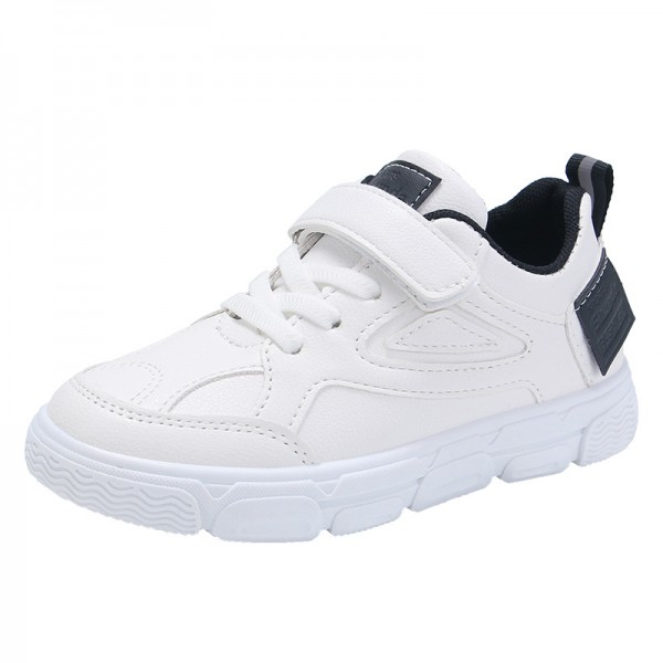 Zhenyi autumn 2020 neutral artificial leather leisure children's sports shoes Velcro waterproof children's shoes factory direct sales