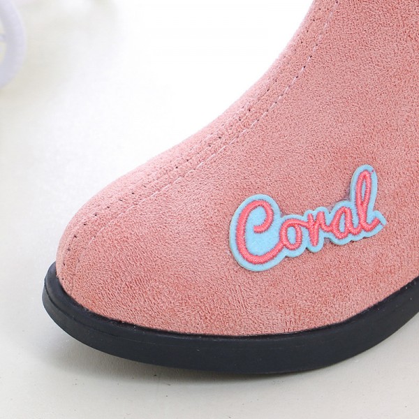 Winter 2019 Korean children's boots girl's short boots suede fashion one single boot for College Students