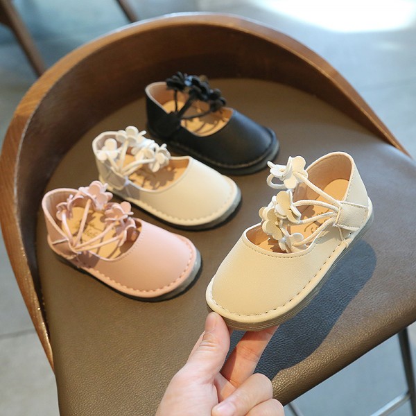 2021 new children's spring single shoes Korean baby fashion shoes casual shoes little girl soft sole princess shoes