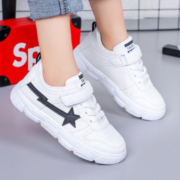 Zhenyi autumn 2020 neutral artificial leather leisure children's sports shoes Velcro light children's shoes