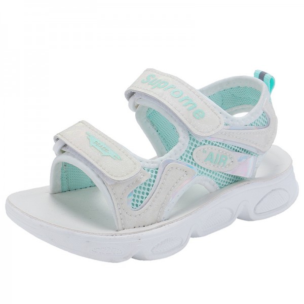 2021 summer women's leather casual children's sandals Velcro sandals breathable children's shoes