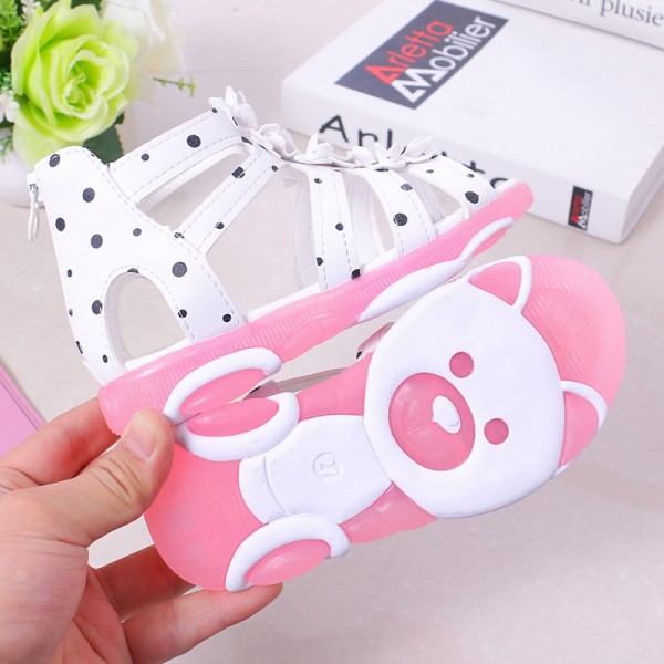 Foreign trade children's shoes bear bottom children's sandals summer girls' shoes primary school students' Roman shoes