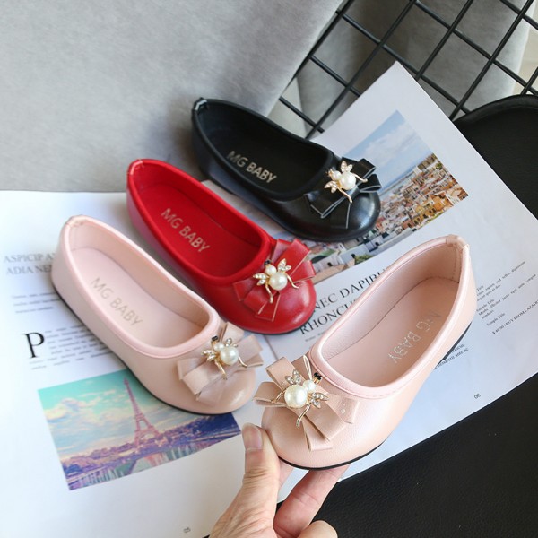 Princess shoes women's 2020 spring new children's leather shoes Korean casual baby shoes children's soft sole sole sole sole shoes