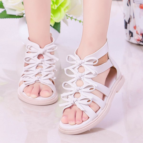 Girls' summer new children's sandals women's Roman shoes princess shoes girls' middle and big children's Korean summer soft soled shoes