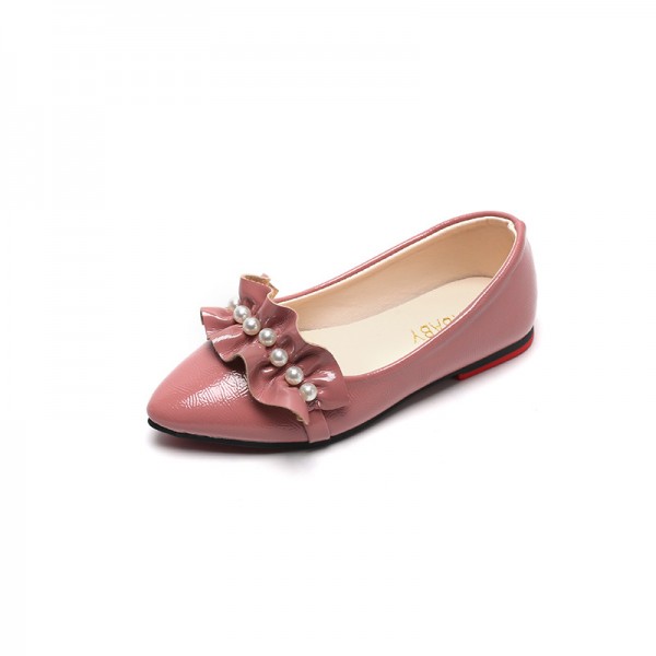 Girls' shoes spring and summer new pointed retro pearl Mary Jane shoes shallow mouth low heel lovely princess shoes single shoes