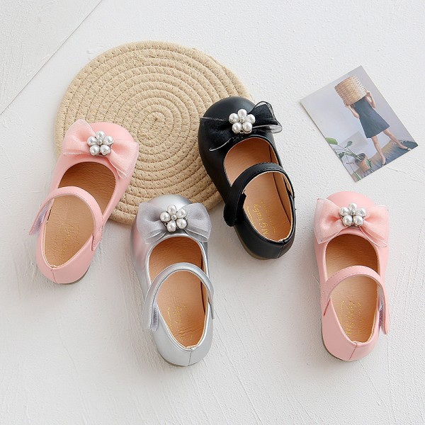 Bowknot girl's shoes princess shoes spring and summer 2020 Doudou shoes Soft Sole Baby Shoes Korean single shoes