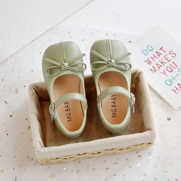 Girl's bow princess shoes 2021 summer fashion single shoes girl's soft soled shoes grandma shoes fashion