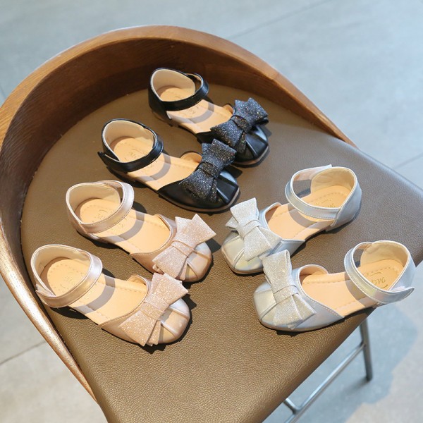 2021 new Korean children's sandals baby dancing princess shoes summer primary school students bow middle school children's sandals