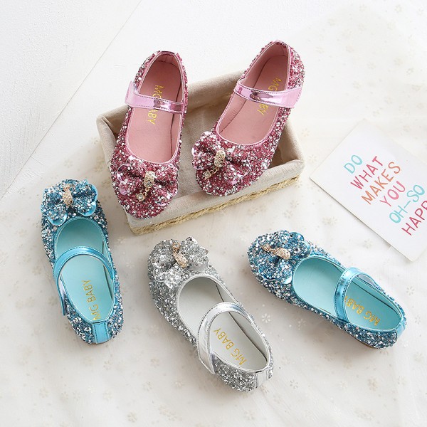 Girls' shoes 2020 new spring and summer fashion children's bow princess shoes
