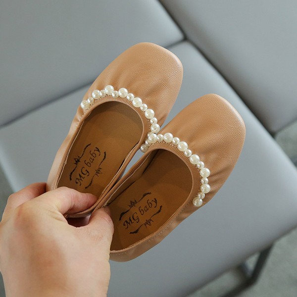 Girls' shoes 2021 spring and autumn new children's shoes soft soled Velcro Doudou shoes elegant princess shoes