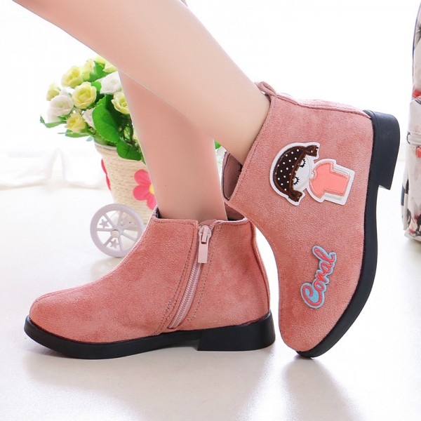 Winter 2019 Korean children's boots girl's short b...