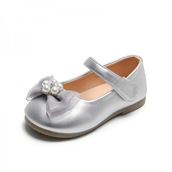 Bowknot girl's shoes princess shoes spring and summer 2020 Doudou shoes Soft Sole Baby Shoes Korean single shoes