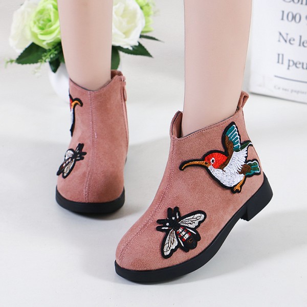 Foreign trade children's boots autumn and winter 2019 new children's boots cartoon girl's low tube single boots