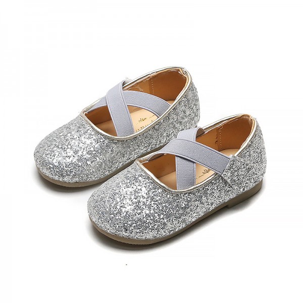New Korean girls' Crystal Princess Shoes soft sole single shoes soft sole casual shoes for children in spring 2020