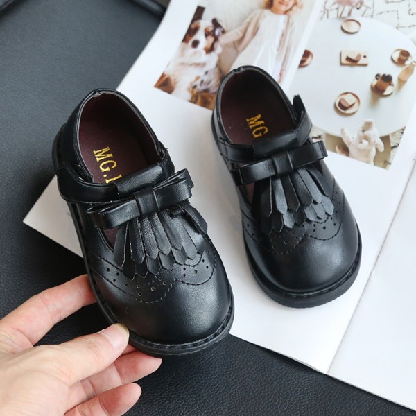 2020 spring new children's shoes Korean bowknot shoes baby casual shoes children's soft sole single shoes