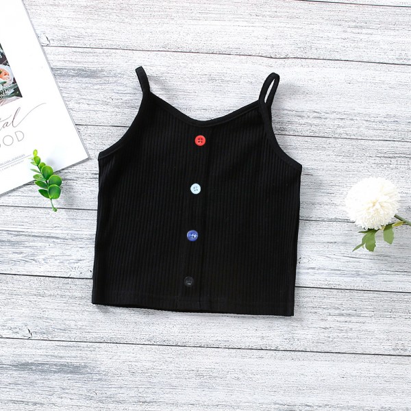 EW foreign trade children's clothing 2021 summer clothing new girl's foreign style lovely suspender Top + Plaid fishtail skirt tz261