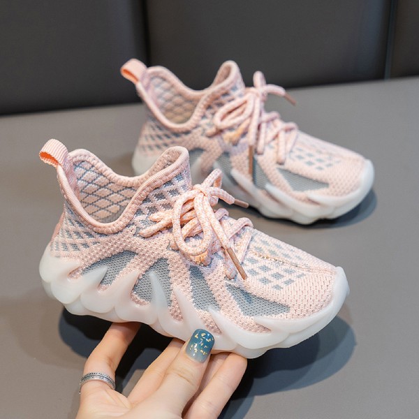 Girls' shoes spring 2021 single shoes children's mesh shoes breathable mesh sports shoes boys' coconut daddy shoes spring and Autumn