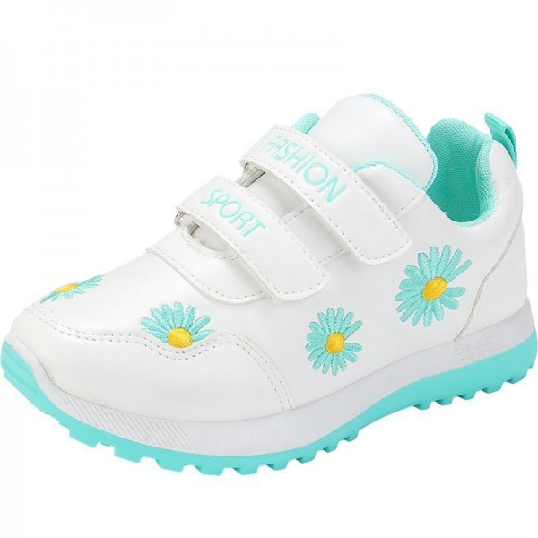 Spot 2020 autumn neutral artificial leather cute children's Little Daisy sports shoes Velcro waterproof children's shoes