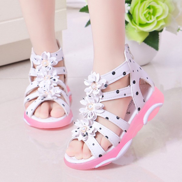 Foreign trade children's shoes bear bottom children's sandals summer girls' shoes primary school students' Roman shoes