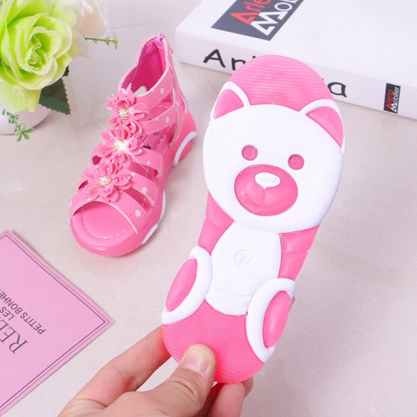 Foreign trade children's shoes bear bottom children's sandals summer girls' shoes primary school students' Roman shoes
