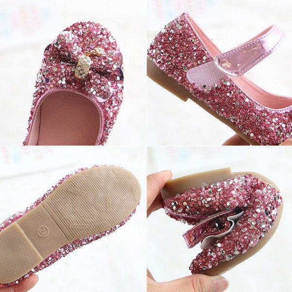 Girls' shoes 2020 new spring and summer fashion children's bow princess shoes