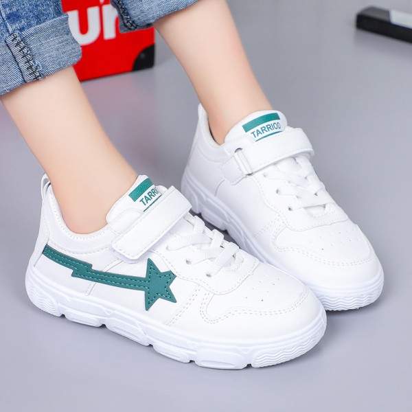 Zhenyi autumn 2020 neutral artificial leather leisure children's sports shoes Velcro light children's shoes