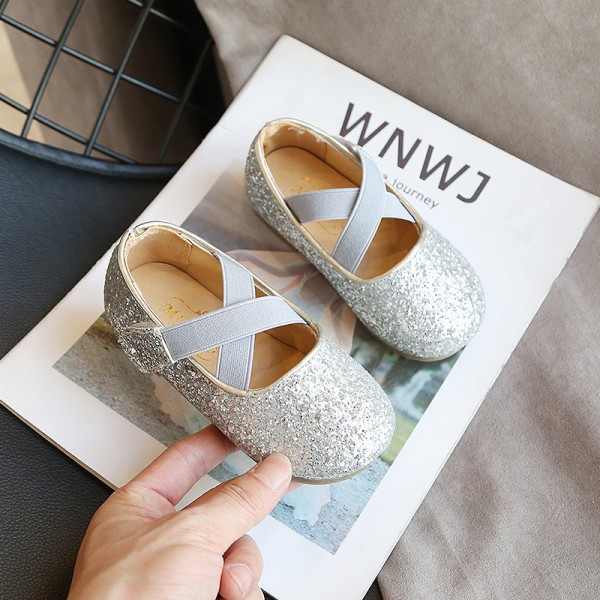 New Korean girls' Crystal Princess Shoes soft sole single shoes soft sole casual shoes for children in spring 2020