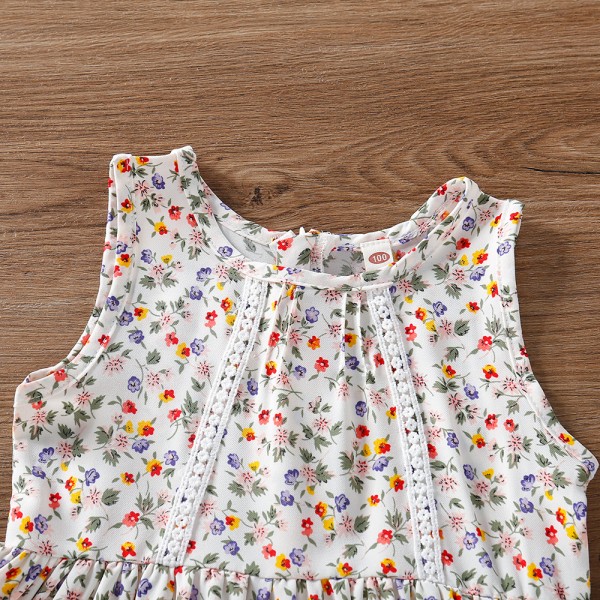 EW foreign trade children's wear 2021 summer new girls' wear floral vest dress q642