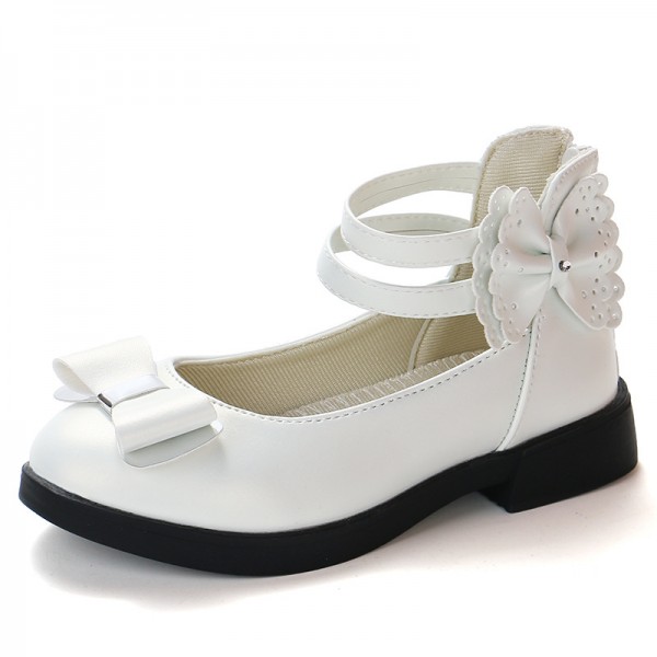 Foreign trade children's shoes 2020 autumn new children's princess shoes bowknot girl's single shoes