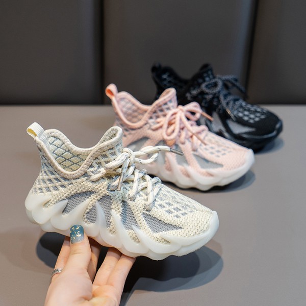Girls' shoes spring 2021 single shoes children's mesh shoes breathable mesh sports shoes boys' coconut daddy shoes spring and Autumn