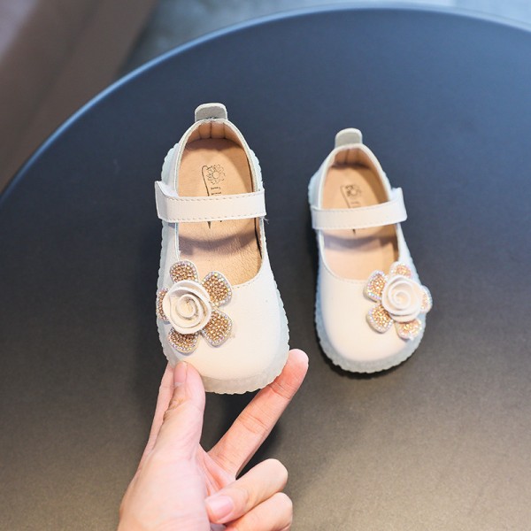 Girl's shoes princess shoes candy transparent sole autumn 2020 new flower shoes Doudou shoes